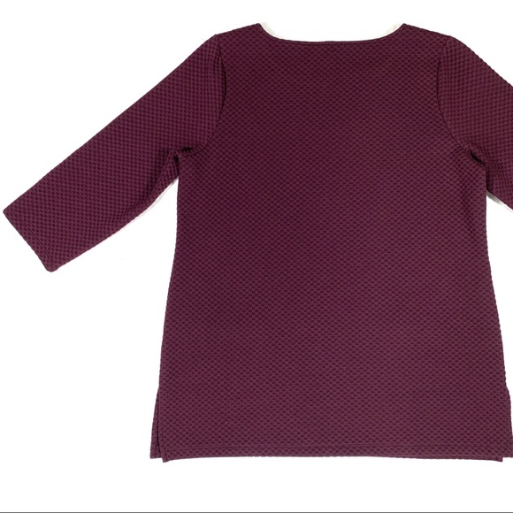 Coldwater CreekTop 3/4 Sleeve Plum - Picture 6 of 12